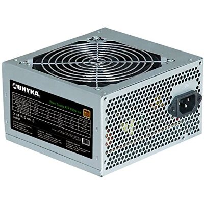 Unykach Source d'alimentation ATX 300 W avec 85% d'efficacité, filtre actif correcteur de facteur de puissance et ventilateur de 120 mm très silencieux Unykach Source d'alimentation ATX 300 W avec 85% d'efficacité, filtre actif correcteur de facteur de puissance et ventilateur de 120 mm très silencieux