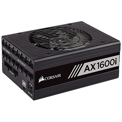Corsair CP-9020087-EU, AX1600i Alimentation numérique entièrement modulaire (1600 watts, certifiée 80+ Titanium) Noir Corsair CP-9020087-EU, AX1600i Alimentation numérique entièrement modulaire (1600 watts, certifiée 80+ Titanium) Noir