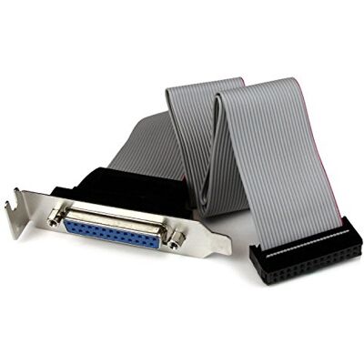 StarTech .com Câble adaptateur de carte mère à faible encombrement avec port parallèle, 40 cm, avec support – DB25 (F) vers IDC26 StarTech .com Câble adaptateur de carte mère à faible encombrement avec port parallèle, 40 cm, avec support – DB25 (F) vers IDC26