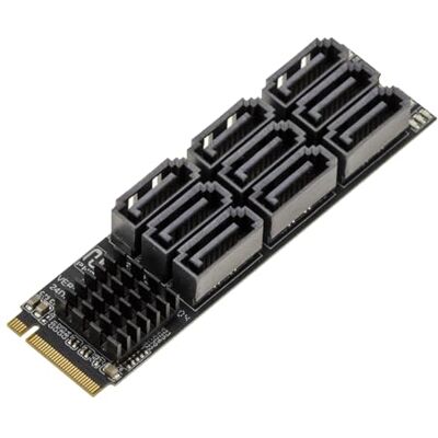 KALEA-INFORMATIQUE Carte Contrôleur M.2 M Key vers 9 Ports SATA 3.0 6Gbps avec Chipset Realtek RTL9101 et Architecture Multi Contrôleurs KALEA-INFORMATIQUE Carte Contrôleur M.2 M Key vers 9 Ports SATA 3.0 6Gbps avec Chipset Realtek RTL9101 et Architecture Multi Contrôleurs