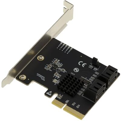 KALEA-INFORMATIQUE Carte Contrôleur PCIe 4 Ports SATA 3 6G avec Support UEFI chipset Marvell 88SE9236 Hardware Raid 0 1 10 KALEA-INFORMATIQUE Carte Contrôleur PCIe 4 Ports SATA 3 6G avec Support UEFI chipset Marvell 88SE9236 Hardware Raid 0 1 10