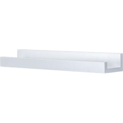 levandeo Étagère murale courte en bois MDF Blanc Longueur 40 cm Étagère murale décorative Étagère suspendue Rail pour photos levandeo Étagère murale courte en bois MDF Blanc Longueur 40 cm Étagère murale décorative Étagère suspendue Rail pour photos