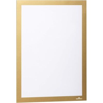 Durable 487230 Cadre d'Information Duraframe (A4, Autocollant avec Fermeture Magnétique) 2 Pièces, Or Durable 487230 Cadre d'Information Duraframe (A4, Autocollant avec Fermeture Magnétique) 2 Pièces, Or