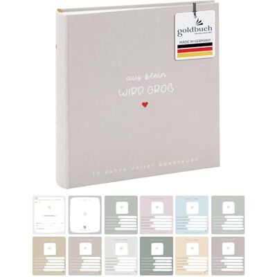 Goldbuch 31 033 Album photo avec 100 pages blanches avec intercalaires en papier de qualité supérieure Avec couverture en lin Jusqu'à 600 photos Papier de qualité supérieure Gris sable 30 x Goldbuch 31 033 Album photo avec 100 pages blanches avec intercalaires en papier de qualité supérieure Avec couverture en lin Jusqu'à 600 photos Papier de qualité supérieure Gris sable 30 x