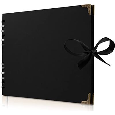 Bstorify Grand album photo scrapbooking 50 pages (28 x 22 cm) en papier kraft épais noir, livre de souvenirs, idéal pour vos projets de scrapbooking, art et loisirs créatifs (noir 28 x 22 cm) Bstorify Grand album photo scrapbooking 50 pages (28 x 22 cm) en papier kraft épais noir, livre de souvenirs, idéal pour vos projets de scrapbooking, art et loisirs créatifs (noir 28 x 22 cm)