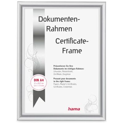 Hama Cadre photo en plastique Swing, argent, 21 x 29,7 cm, DIN A4 Hama Cadre photo en plastique Swing, argent, 21 x 29,7 cm, DIN A4