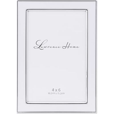 Cadre en Argent Lawrence - Cadre Photo 4x6 - Métal Plaqué Argent Cadre en Argent Lawrence - Cadre Photo 4x6 - Métal Plaqué Argent