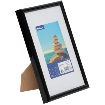 MAUL Cadre Photo art 15 x 21 cm, Cadre Photo en Plastique pour Format Portrait ou Paysage, avec Passe-Partout, Cadre Interchangeable à Poser, Idéal pour Photos et Collages, Noir MAUL Cadre Photo art 15 x 21 cm, Cadre Photo en Plastique pour Format Portrait ou Paysage, avec Passe-Partout, Cadre Interchangeable à Poser, Idéal pour Photos et Collages, Noir