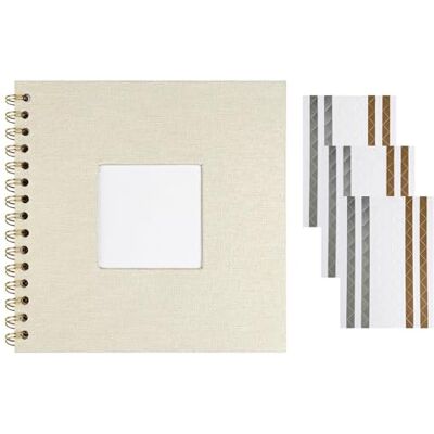 Dromzen Album Photo Scrapbooking 20,5x20,5 cm, Livre D'or, Spirale Scrapbook Papier, Livre de Souvenirs avec 20 Feuilles, pour Voyage Mariage, Cadeaux de Noël Anniversaire Cadeaux de Saint-Valentin Dromzen Album Photo Scrapbooking 20,5x20,5 cm, Livre D'or, Spirale Scrapbook Papier, Livre de Souvenirs avec 20 Feuilles, pour Voyage Mariage, Cadeaux de Noël Anniversaire Cadeaux de Saint-Valentin