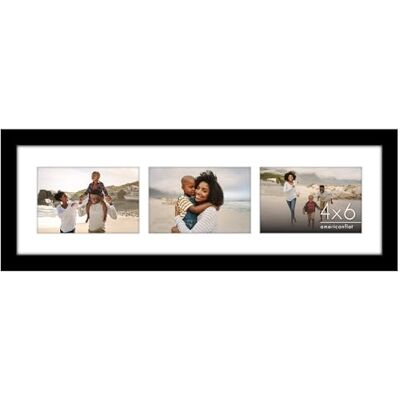 Americanflat Cadre Collage 10x15 avec Verre Résistant aux Chocs Convient pour Trois Photos 10x15 ou Utilisable comme un 15x50 Cadre Pêle-Mêle pour Table et Mur Noir Americanflat Cadre Collage 10x15 avec Verre Résistant aux Chocs Convient pour Trois Photos 10x15 ou Utilisable comme un 15x50 Cadre Pêle-Mêle pour Table et Mur Noir
