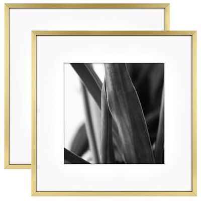 MCS Master & Co. Foundry Lot de 2 cadres photo passe-partout en métal avec affichage photo de 20,3 x 20,3 cm, cadre mural vertical et horizontal pour photos et œuvres d'art, laiton MCS Master & Co. Foundry Lot de 2 cadres photo passe-partout en métal avec affichage photo de 20,3 x 20,3 cm, cadre mural vertical et horizontal pour photos et œuvres d'art, laiton