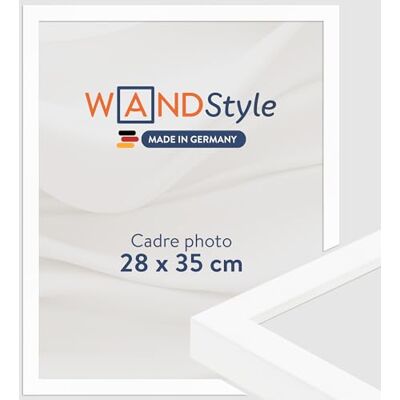 WANDStyle Cadre photo bois moderne, cadre blanc, cadres photo 28x35 cm WANDStyle Cadre photo bois moderne, cadre blanc, cadres photo 28x35 cm