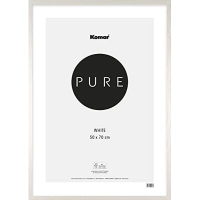 Komar Cadre Photo en Bois Blanc 50 x 70 cm avec Verre Acrylique Transparent 50 x 70 cm Komar Cadre Photo en Bois Blanc 50 x 70 cm avec Verre Acrylique Transparent 50 x 70 cm