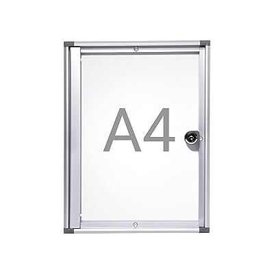 MAUL Vitrine murale A4 extraslim cadre aluminium argent extra plat MAUL Vitrine murale A4 extraslim cadre aluminium argent extra plat
