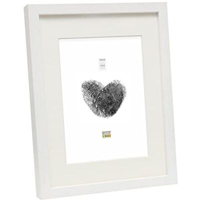 Deknudt Frames S223K1 Cadre Photo Basic avec Passepartout Bois Moulure Haut Blanc 13 x 18 Deknudt Frames S223K1 Cadre Photo Basic avec Passepartout Bois Moulure Haut Blanc 13 x 18