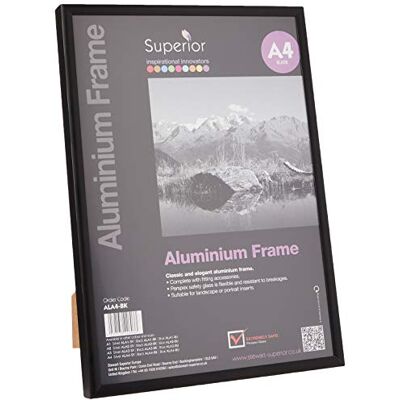 Seco Cadre en Aluminium Noir A4 - Photo Frame Seco Cadre en Aluminium Noir A4 - Photo Frame