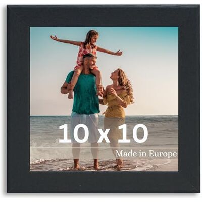 Victor Cadre Photo Klee 10x10 cm en Noir Simple et Moderne en Bois Châssis pour l'image 10x10 Victor Cadre Photo Klee 10x10 cm en Noir Simple et Moderne en Bois Châssis pour l'image 10x10