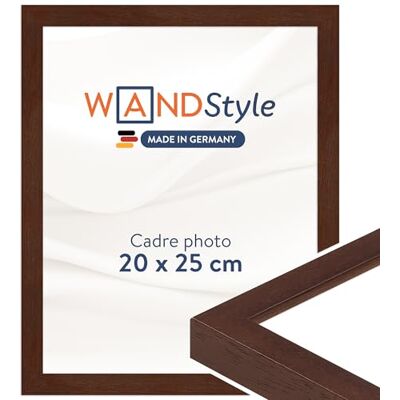 WANDStyle Cadre photo bois moderne, cadre noyer, cadres photo 20x25 cm WANDStyle Cadre photo bois moderne, cadre noyer, cadres photo 20x25 cm