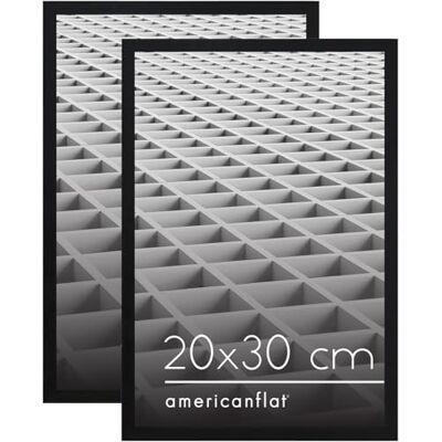 Americanflat Lot de 2 Cadres Photo Noirs 20x30 cm – Cadre Photo à Bordure Fine avec Verre Résistant aux Chocs Formats Horizontaux et Verticaux pour Mur et Table Americanflat Lot de 2 Cadres Photo Noirs 20x30 cm – Cadre Photo à Bordure Fine avec Verre Résistant aux Chocs Formats Horizontaux et Verticaux pour Mur et Table