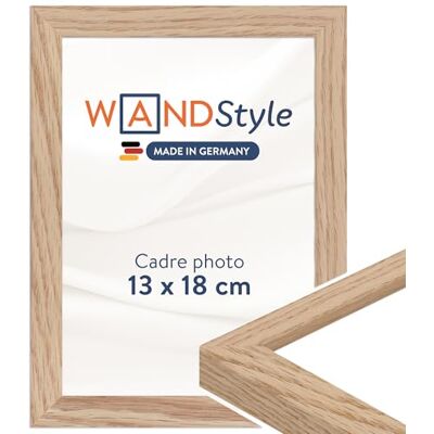 WANDStyle Cadre photo bois moderne, cadre chêne, cadres photo 13x18 cm WANDStyle Cadre photo bois moderne, cadre chêne, cadres photo 13x18 cm