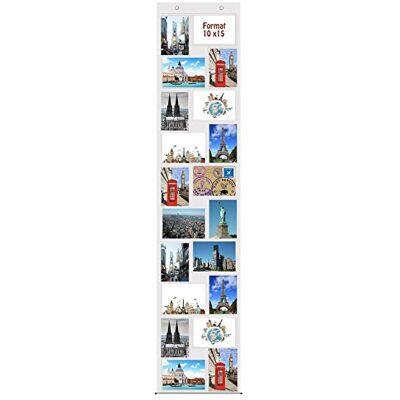 trendfinding ® Porte-Photos Mural à Pochettes Transparentes pour Photos/Cartes Postales au Format Portrait et Paysage 20 Pochettes de 10 x 15 cm trendfinding ® Porte-Photos Mural à Pochettes Transparentes pour Photos/Cartes Postales au Format Portrait et Paysage 20 Pochettes de 10 x 15 cm