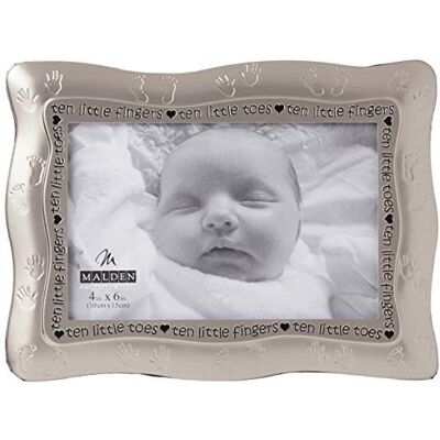 Malden International Designs Cadre photo Ten Little Fingers, Ten Little Toes Étain 10,2 x 15,2 cm Argenté Malden International Designs Cadre photo Ten Little Fingers, Ten Little Toes Étain 10,2 x 15,2 cm Argenté