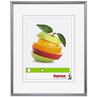 Hama Cadre photo en plastique "Décor Sevilla" (taille du Cadre de 50 x 70 cm avec bordure de 13 mm x 20 mm, pour une photo de 30 x 45 cm) Argent Mat Hama Cadre photo en plastique "Décor Sevilla" (taille du Cadre de 50 x 70 cm avec bordure de 13 mm x 20 mm, pour une photo de 30 x 45 cm) Argent Mat
