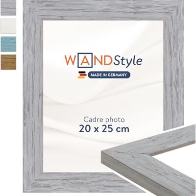 WANDStyle Cadre photo bois rustique, cadre gris, cadres photo 20x25 cm Encadrement tableau 25x20 cm, cadres pour photos et posters, encadrement à suspendre, H750 – Made in Germany WANDStyle Cadre photo bois rustique, cadre gris, cadres photo 20x25 cm Encadrement tableau 25x20 cm, cadres pour photos et posters, encadrement à suspendre, H750 – Made in Germany