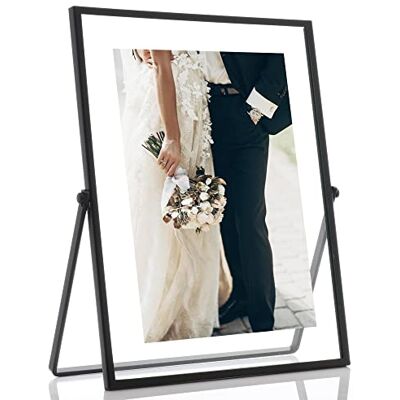 Lawrence Frames Cadre photo chevalet en métal Noir 12,7 x 17,8 cm Lawrence Frames Cadre photo chevalet en métal Noir 12,7 x 17,8 cm