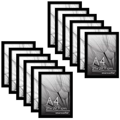 Americanflat Cadre Photo A4 Noir Lot de 12 Cadre A4 avec Plexi Poli et Chevalet Intégré Bois MDF pour Exposition Murale Horizontale ou Verticale ou sur Table Americanflat Cadre Photo A4 Noir Lot de 12 Cadre A4 avec Plexi Poli et Chevalet Intégré Bois MDF pour Exposition Murale Horizontale ou Verticale ou sur Table