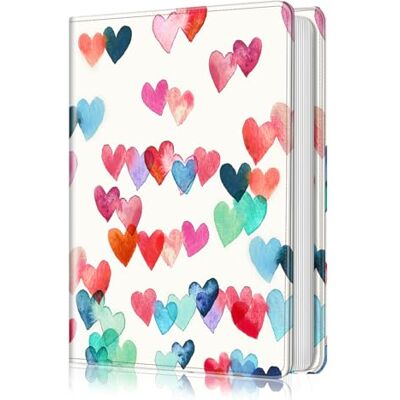 FINTIE Album photo de 10 x 15 cm – 112 photos avec couverture en cuir végétalien de qualité supérieure avec fermeture à pression, album photo portable (cœurs pluvieux) FINTIE Album photo de 10 x 15 cm – 112 photos avec couverture en cuir végétalien de qualité supérieure avec fermeture à pression, album photo portable (cœurs pluvieux)