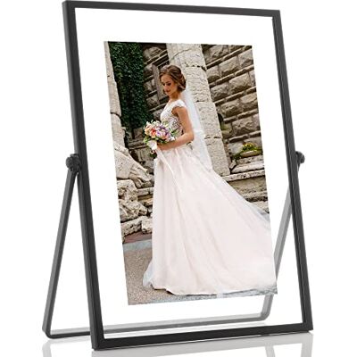 Lawrence Frames Cadre photo flottant en métal Noir 10,2 x 15,2 cm Lawrence Frames Cadre photo flottant en métal Noir 10,2 x 15,2 cm