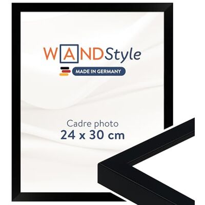 WANDStyle Cadre photo bois moderne, cadre noir, cadres photo 24x30 cm WANDStyle Cadre photo bois moderne, cadre noir, cadres photo 24x30 cm