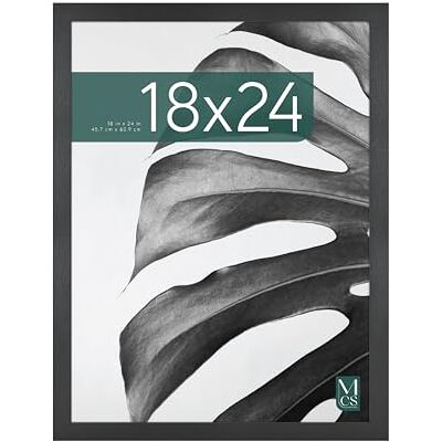 MCS Studio Gallery Grand cadre photo en bois noir à suspendre vertical et horizontal pour photos, affiches et impressions d'art 46 x 61 cm MCS Studio Gallery Grand cadre photo en bois noir à suspendre vertical et horizontal pour photos, affiches et impressions d'art 46 x 61 cm