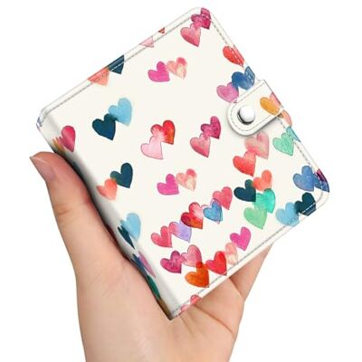 FINTIE Petit album photo pour films Polaroid de 8,9 x 10,8 cm – 52 pochettes pour photos Polaoird i-Type/600/SX-70/Fujifilm Instax Wide Instant Camera Pictures, Raining Heart FINTIE Petit album photo pour films Polaroid de 8,9 x 10,8 cm – 52 pochettes pour photos Polaoird i-Type/600/SX-70/Fujifilm Instax Wide Instant Camera Pictures, Raining Heart
