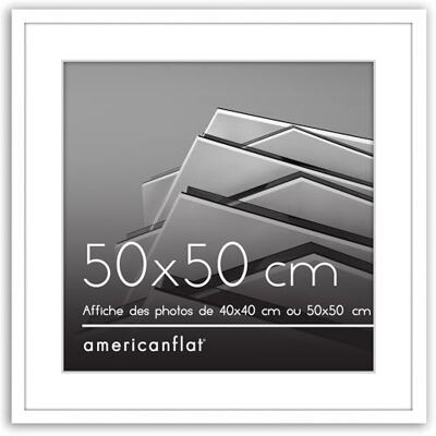 Americanflat Cadre 50x50 cm Blanc Cadre Photo 40x40 cm avec Passe-Partout ou 50x50 cm sans Passe-Partout Plexi Poli Americanflat Cadre 50x50 cm Blanc Cadre Photo 40x40 cm avec Passe-Partout ou 50x50 cm sans Passe-Partout Plexi Poli