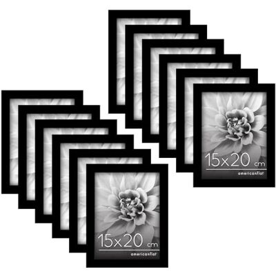 Americanflat Cadre Photo 15x20 cm Noir Lot de 12 Cadre 15x20 cm avec Plexi Poli et Chevalet Intégré Bois MDF pour Exposition Murale Horizontale ou Verticale ou sur Table Americanflat Cadre Photo 15x20 cm Noir Lot de 12 Cadre 15x20 cm avec Plexi Poli et Chevalet Intégré Bois MDF pour Exposition Murale Horizontale ou Verticale ou sur Table
