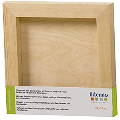 Artemio Châssis Bois 3D à Décorer, Bois, Beige, 20 x 2 x 20 cm VITAB2020 Artemio Châssis Bois 3D à Décorer, Bois, Beige, 20 x 2 x 20 cm VITAB2020