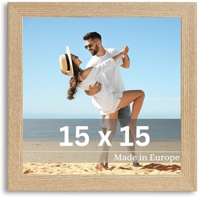 Victor Cadre Photo Klee 15x15 cm en Beige Simple et Moderne en Bois Châssis pour l'image 15x15 Victor Cadre Photo Klee 15x15 cm en Beige Simple et Moderne en Bois Châssis pour l'image 15x15