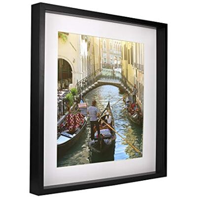 Cadre Photo profond Noir 50x50 cm Box 3D Cadre Boîte avec Passe-Partout 40x40 cm, Plexiglas Cadre Photo profond Noir 50x50 cm Box 3D Cadre Boîte avec Passe-Partout 40x40 cm, Plexiglas