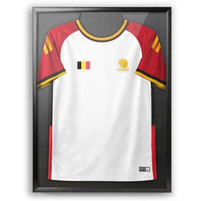 ACAZA Cadre Maillot Foot 70x90cm, Grand Cadre 3D XL Football, Basket, Rugby et Cyclisme, Vitrine pour t-Shirt Adulte, Aluminium et Verre Acrylique, Noir ACAZA Cadre Maillot Foot 70x90cm, Grand Cadre 3D XL Football, Basket, Rugby et Cyclisme, Vitrine pour t-Shirt Adulte, Aluminium et Verre Acrylique, Noir