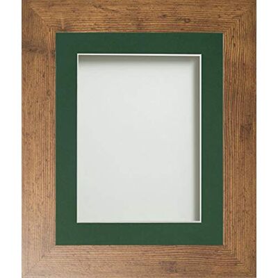 Frame Company Watson Range Cadre photo rustique A4 avec passe-partout vert bouteille pour image 22,9 x 15,2 cm Frame Company Watson Range Cadre photo rustique A4 avec passe-partout vert bouteille pour image 22,9 x 15,2 cm