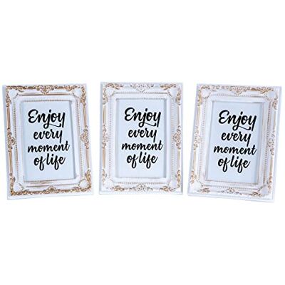 levandeo Lot de 3 cadres photo 10 x 15 cm Blanc Or Style baroque Style shabby chic Cadre simple Cadre photo levandeo Lot de 3 cadres photo 10 x 15 cm Blanc Or Style baroque Style shabby chic Cadre simple Cadre photo