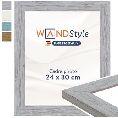 WANDStyle Cadre photo bois rustique, cadre gris, cadres photo 24x30 cm Encadrement tableau 30x24 cm, cadres pour photos et posters, encadrement à suspendre, H750 – Made in Germany WANDStyle Cadre photo bois rustique, cadre gris, cadres photo 24x30 cm Encadrement tableau 30x24 cm, cadres pour photos et posters, encadrement à suspendre, H750 – Made in Germany