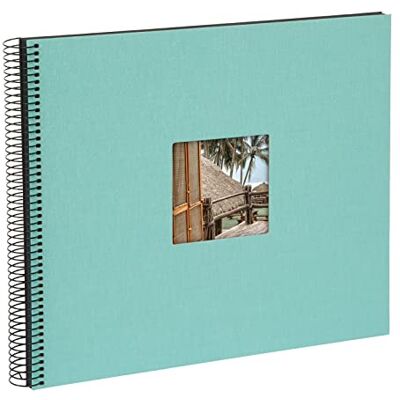 Goldbuch Album photo à spirales Bella Vista 25907-34 x 30 cm Album photo avec 40 pages noires En lin Aqua Goldbuch Album photo à spirales Bella Vista 25907-34 x 30 cm Album photo avec 40 pages noires En lin Aqua