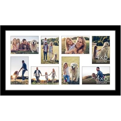 Americanflat Cadre Photo Collage 30x56 cm avec Plexiglas Poli Convient pour Huit Photos 10x15 cm ou Une 30x56 cm Cadre Pêle-Mêle pour Affichage Mural – Noir Americanflat Cadre Photo Collage 30x56 cm avec Plexiglas Poli Convient pour Huit Photos 10x15 cm ou Une 30x56 cm Cadre Pêle-Mêle pour Affichage Mural – Noir