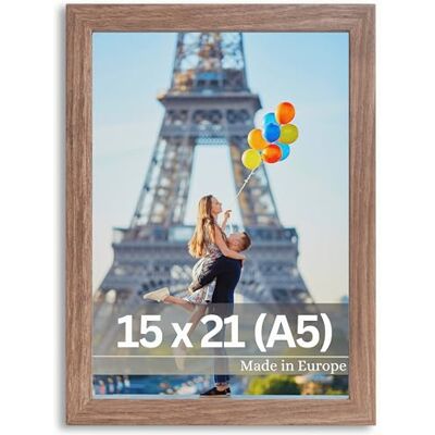 Victor Cadre Photo Klee 15x21 cm (A5) en Brun Simple et Moderne en Bois Châssis pour l'image 15x21 Marron Victor Cadre Photo Klee 15x21 cm (A5) en Brun Simple et Moderne en Bois Châssis pour l'image 15x21 Marron