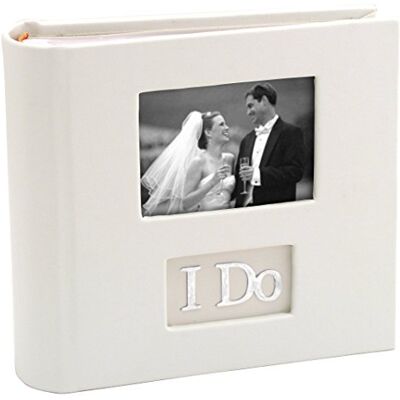 Malden International Designs I Do With Photo Opening Cover & Memo Space Album photo, 1 Up, 100-4x6, Blanc Malden International Designs I Do With Photo Opening Cover & Memo Space Album photo, 1 Up, 100-4x6, Blanc