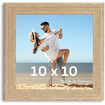 Victor Cadre Photo Klee 10x10 cm en Beige Simple et Moderne en Bois Châssis pour l'image 10x10 Victor Cadre Photo Klee 10x10 cm en Beige Simple et Moderne en Bois Châssis pour l'image 10x10