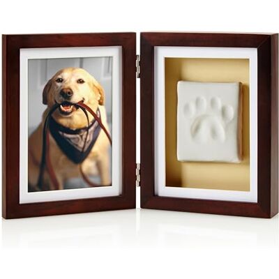 Pearhead Pet Paw Print Photo Frame with Clay Imprint Kit Pawprint Making Kit and Photo Display for Cats and Dogs, No-Mess Pawprint Memorial, Perfect Home Decor and Gift for Pet Lovers, Espresso Pearhead Pet Paw Print Photo Frame with Clay Imprint Kit Pawprint Making Kit and Photo Display for Cats and Dogs, No-Mess Pawprint Memorial, Perfect Home Decor and Gift for Pet Lovers, Espresso